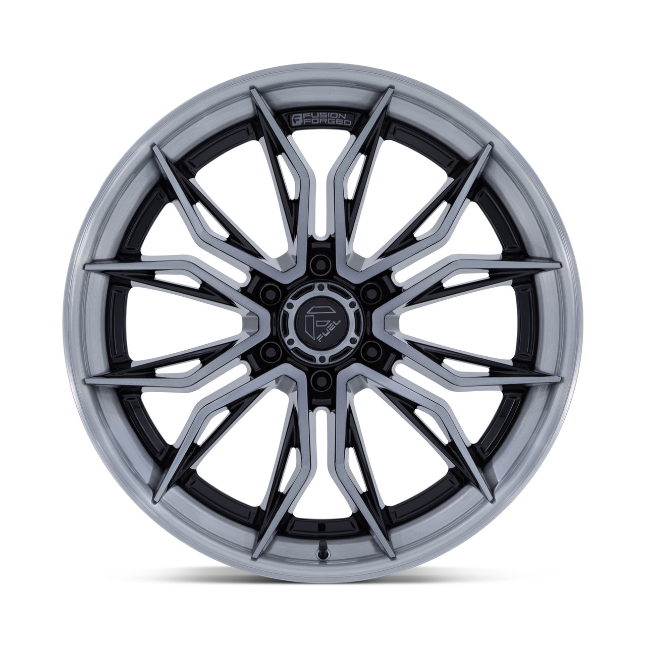Set 4 22" Fuel FC404 Mutiny 22x10 8x6.5 0mm Gloss Black Brushed Dark Tint Wheels Offroad Truck Rims