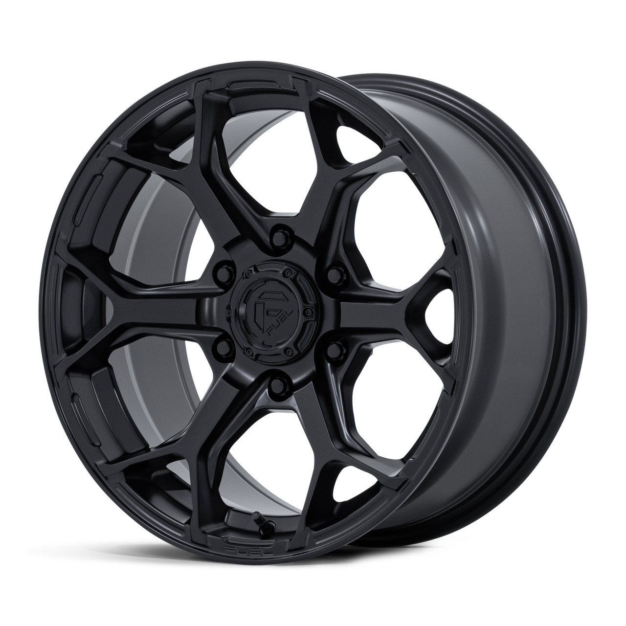 17" Fuel FC903 Splicer 17x9 6x5.5 (6x139.7) 1mm Blackout Wheel Truck SUV Rim
