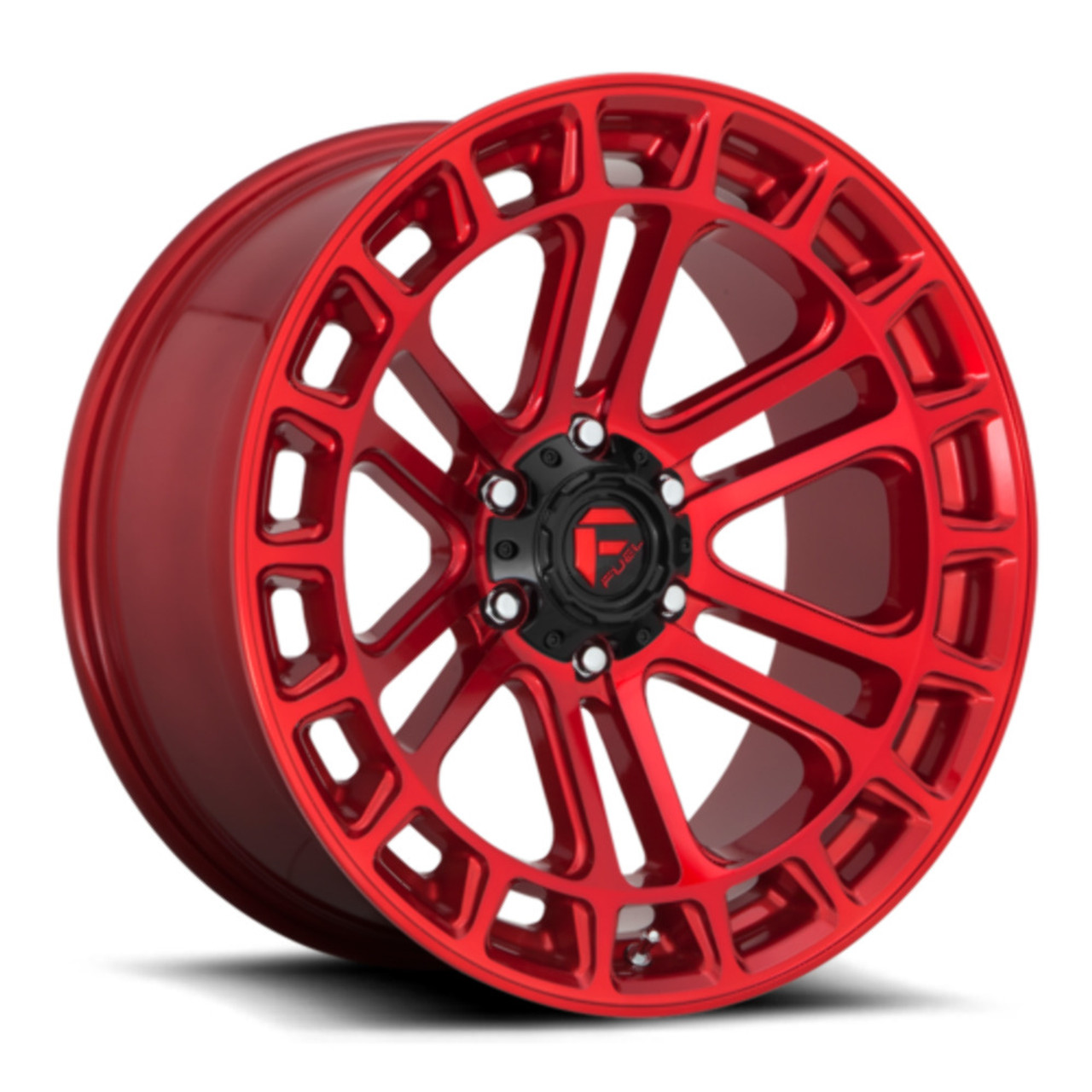 Set 4 Fuel D719 Heater 17x9 6x5.5 Candy Red Machined Wheels 17" -12mm Rims