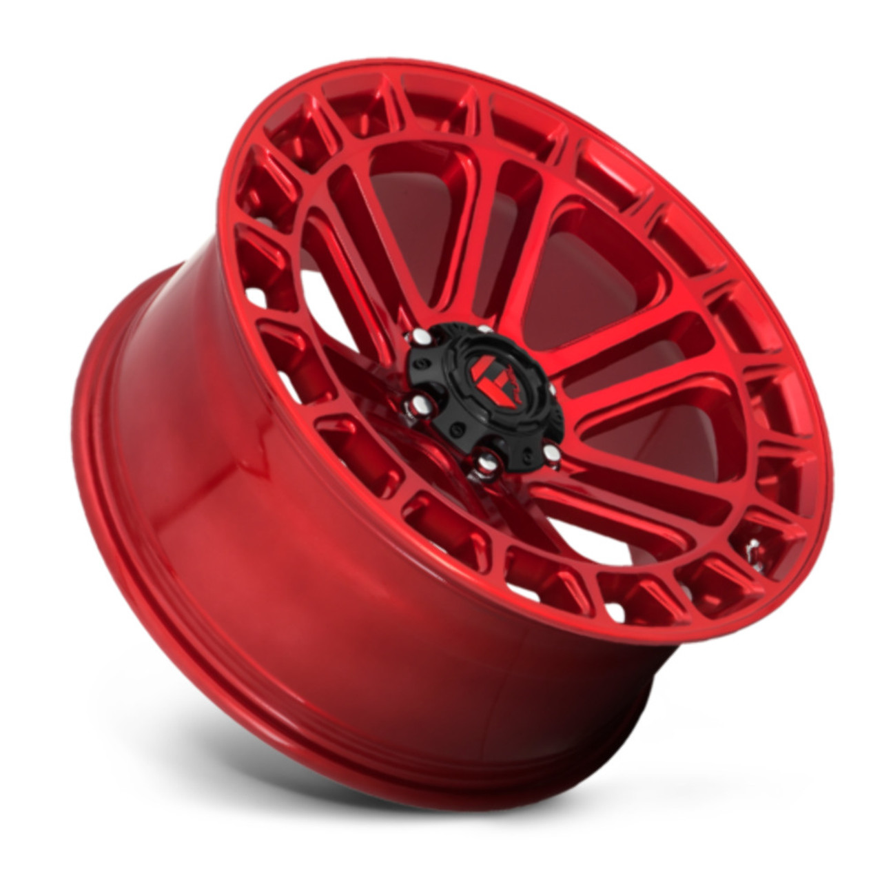 Set 4 Fuel D719 Heater 17x9 6x5.5 Candy Red Machined Wheels 17" -12mm Rims