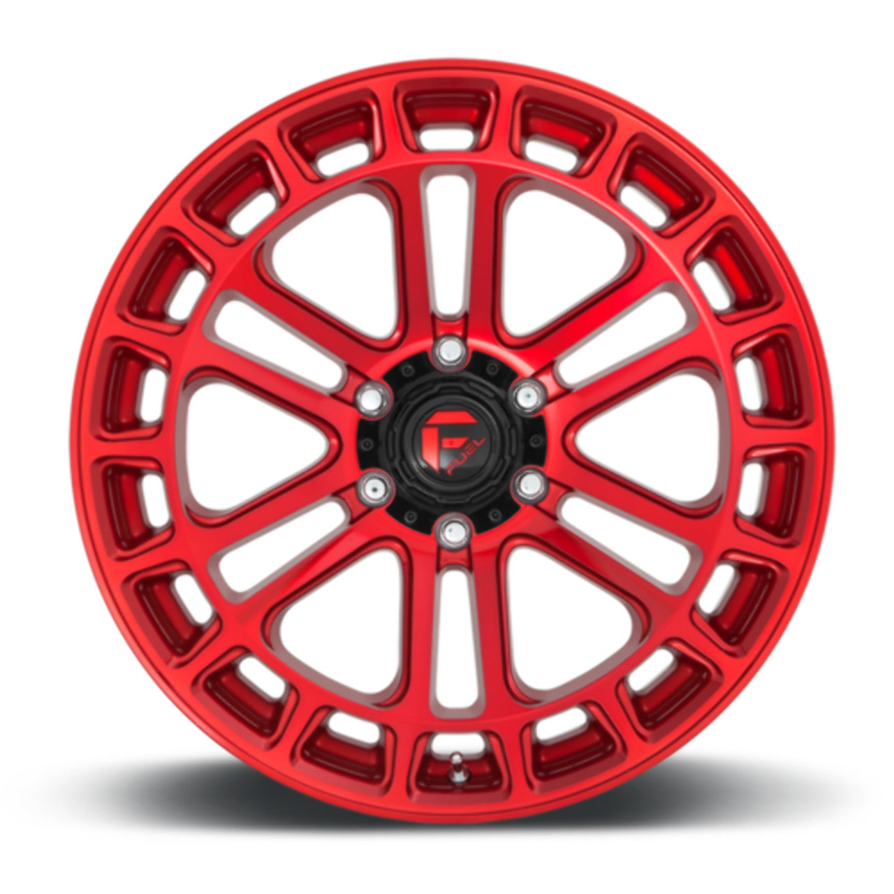 Set 4 Fuel D719 Heater 17x9 6x5.5 Candy Red Machined Wheels 17" -12mm Rims