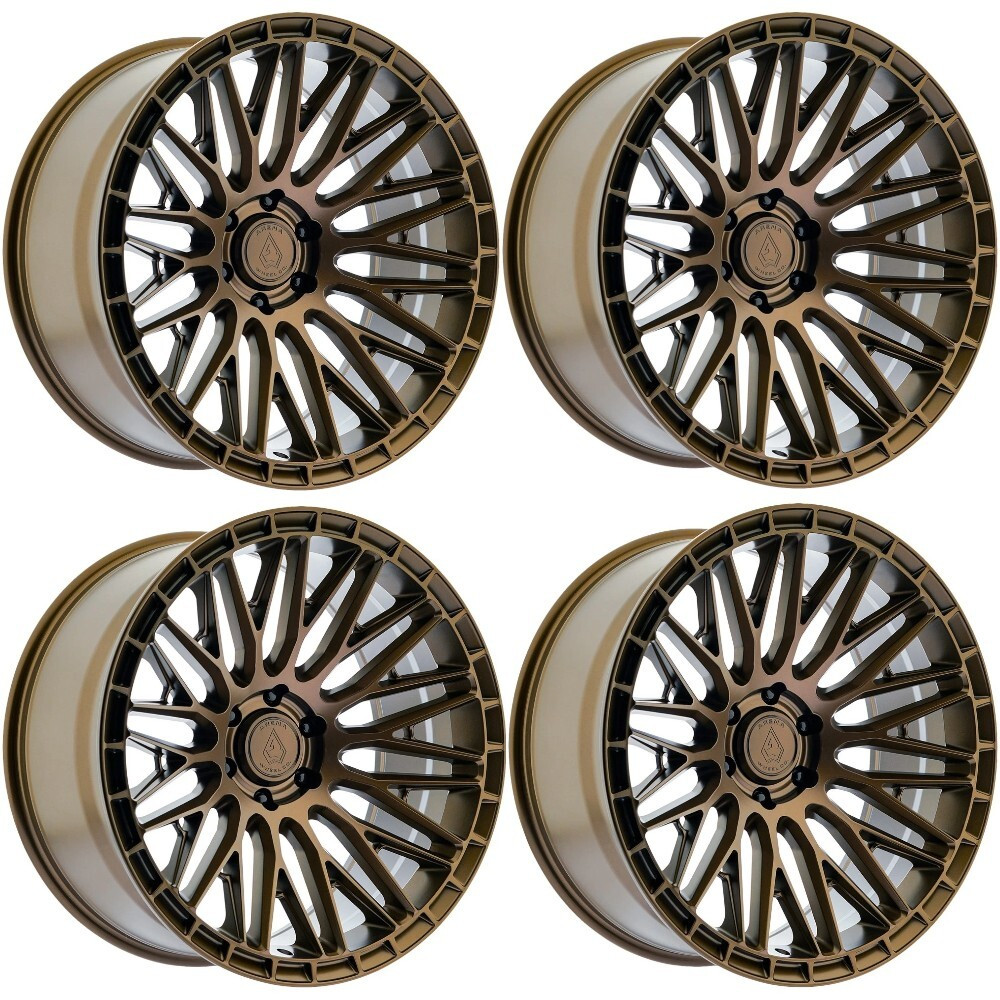 Set 4 20" Arena A118 Karma 20x9 6x5.5 1mm Smoked Bronze Offroad Truck SUV Wheels Rims