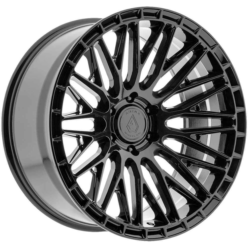 Set 4 20" Arena A118 Karma 20x10 5x5 -18mm Gloss Black Offroad Lifted Truck Rims Wheels