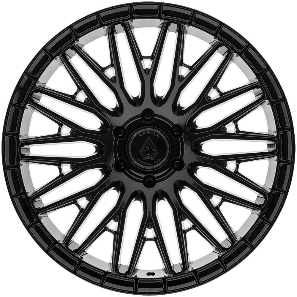 20" Arena A118 Karma 20x9 5x5 (5x127) 1mm Gloss Black Wheel For Jeep Truck Rim