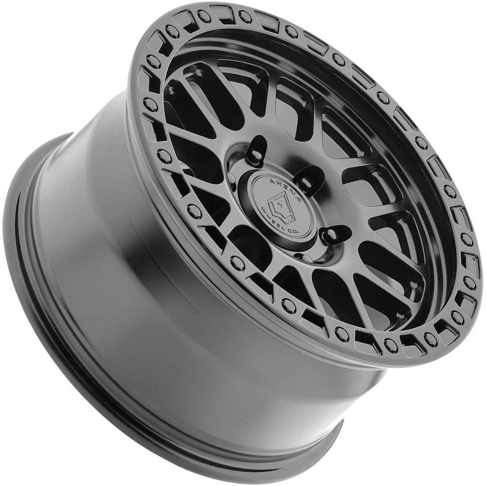 18" Arena A119 Boost 18x9 6x5.5 0mm Satin Black Gloss Black Lip Wheel Truck Rim