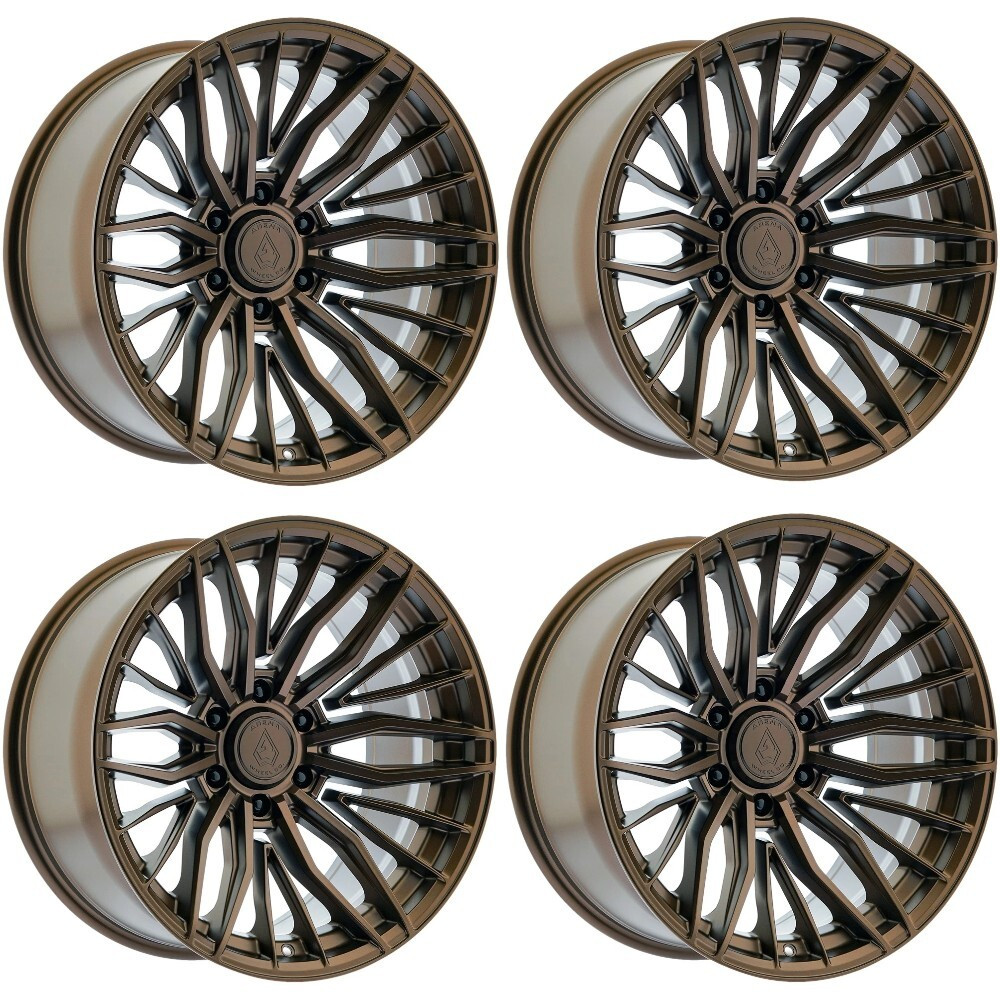 Set 4 20" Arena A122 Phantom 20x10 6x135 -18mm Smoked Bronze Wheels Offroad Rims Lifted Truck SUV