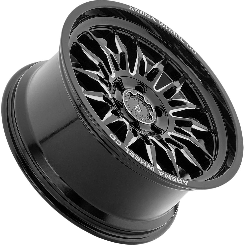 20" Arena A126 Javelin 20x10 5x5 (5x127) -18mm Gloss Black Milled Offroad Wheel Lifted Truck Rim