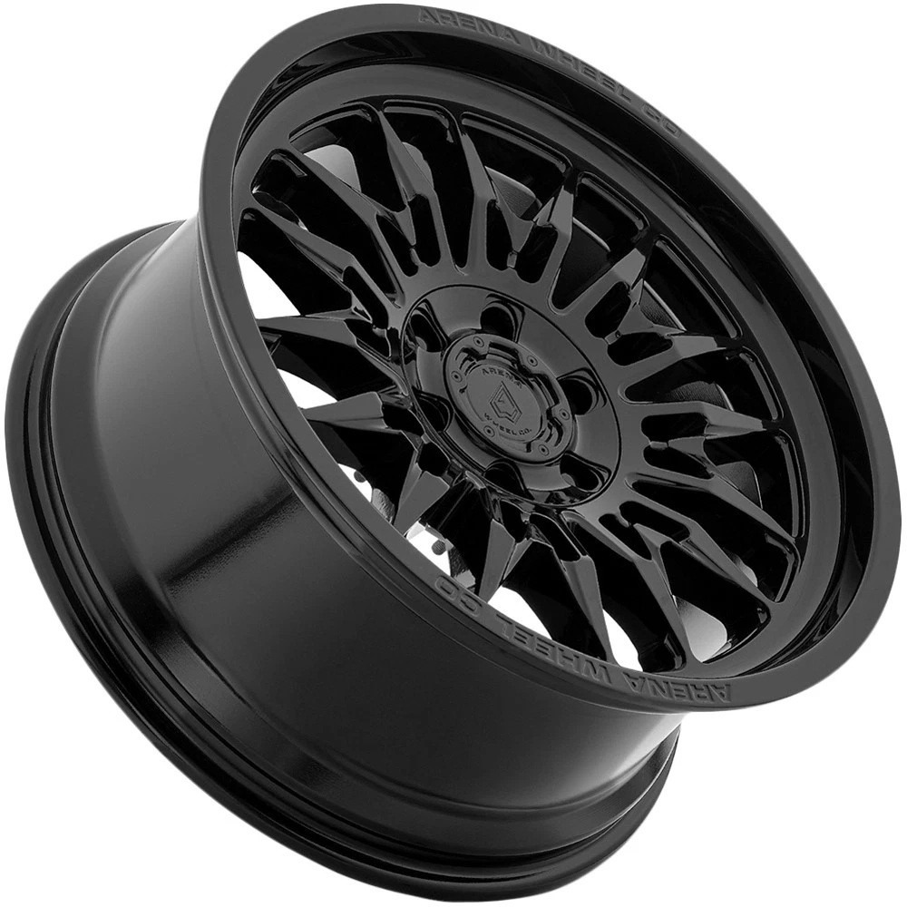 Set 4 20" Arena A126 Javelin 20x9 5x5 0mm Gloss Black Wheels Offroad Truck Rims