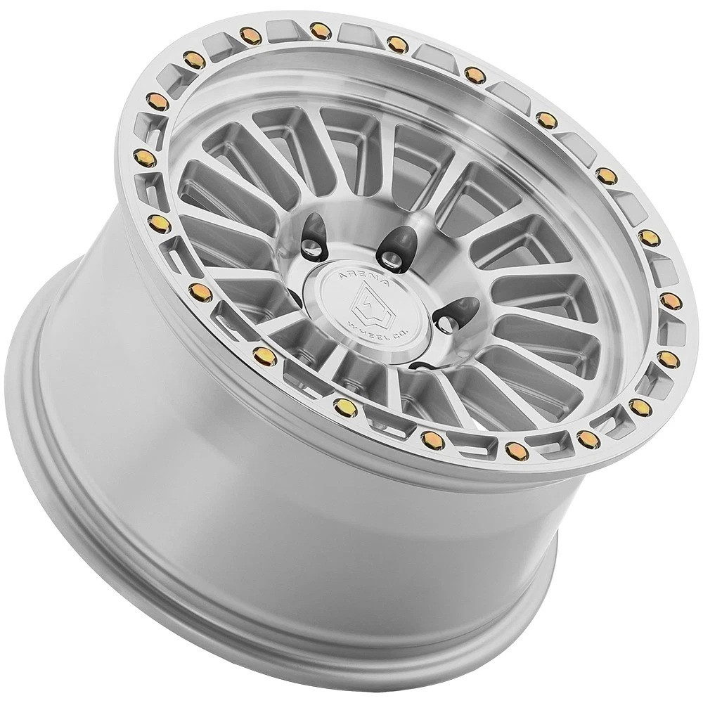 17" Arena A130 Podium 17x9 6x135 0mm Gloss Silver Machined Wheel Truck SUV Rim