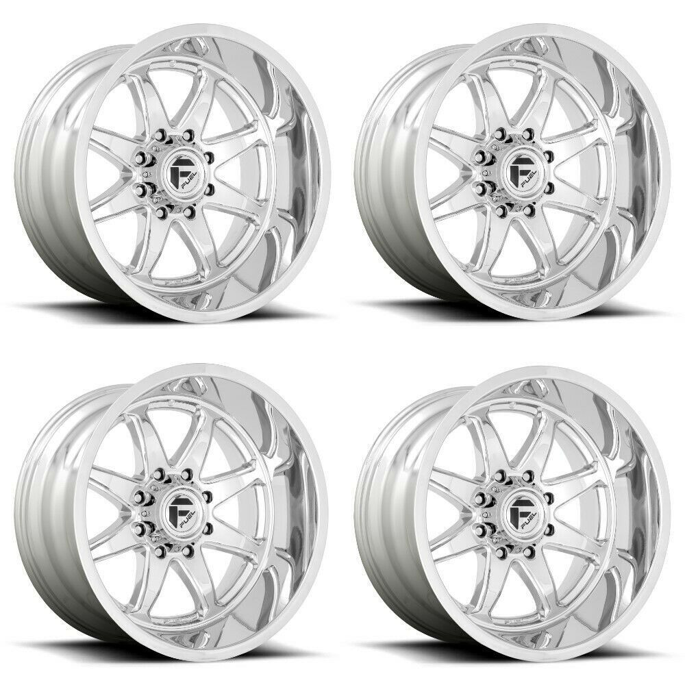 Set 4 20" Fuel D748 Hammer 20x10 8x170 -18mm Chrome Wheels For Ford Truck Rims