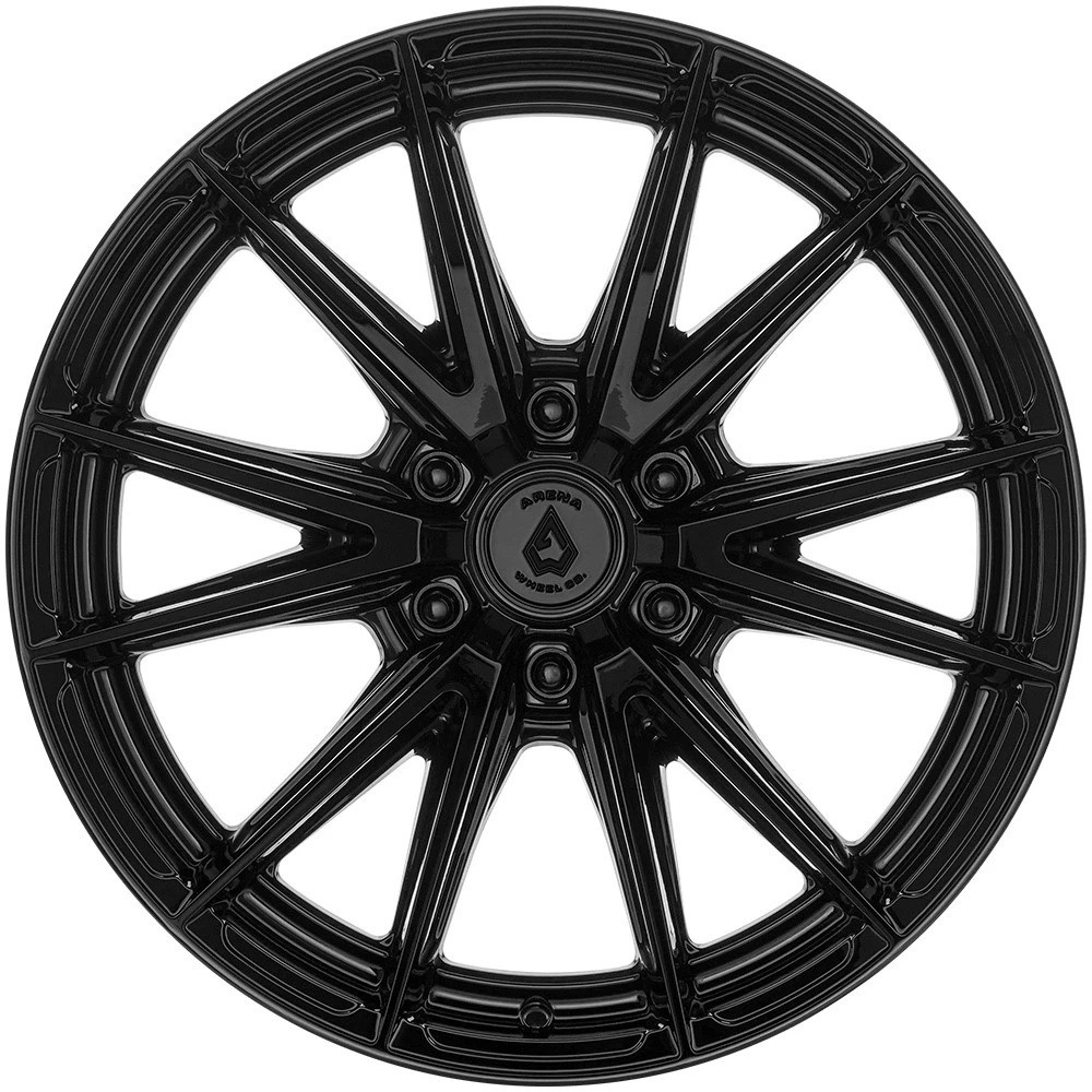 20" Arena A134 Vortex 20x9 6x5.5 (6x139.7) 0mm Gloss Black Wheel Truck SUV Rim
