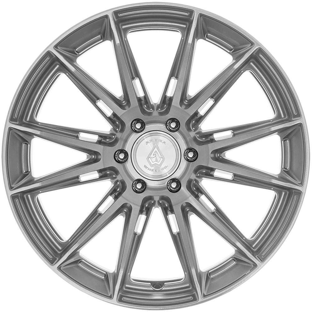 Set 4 22" Arena A138 Lusso 22x9.5 6x135 25mm Gloss Silver Brushed Offroad Wheels Truck SUV Rims