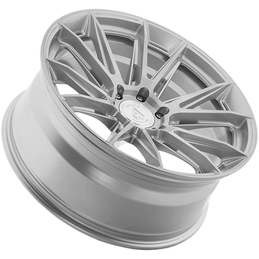 22" Arena A138 Lusso 22x9.5 6x5.5 (6x139.7) 25mm Gloss Silver Brushed Wheel Rim Offroad Truck SUV