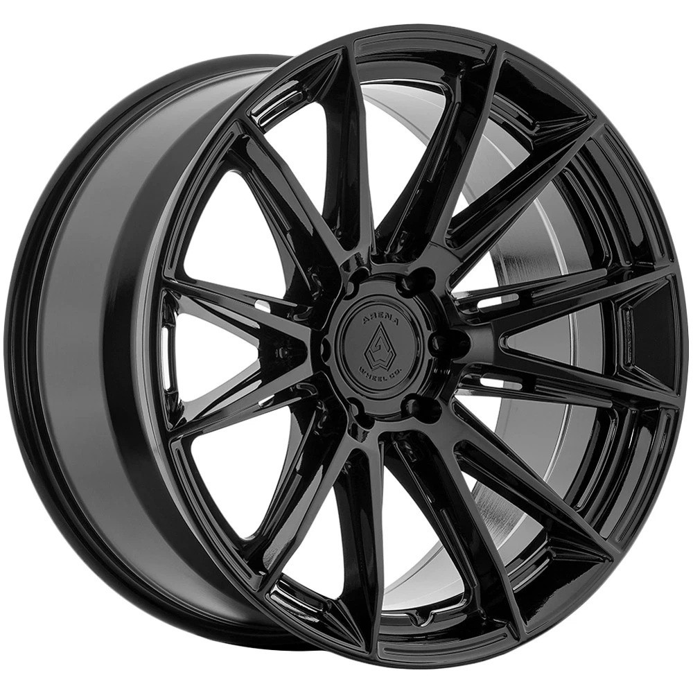 Set 4 22" Arena A138 Lusso 22x9.5 6x135 3mm Gloss Black Wheels Truck SUV Rims