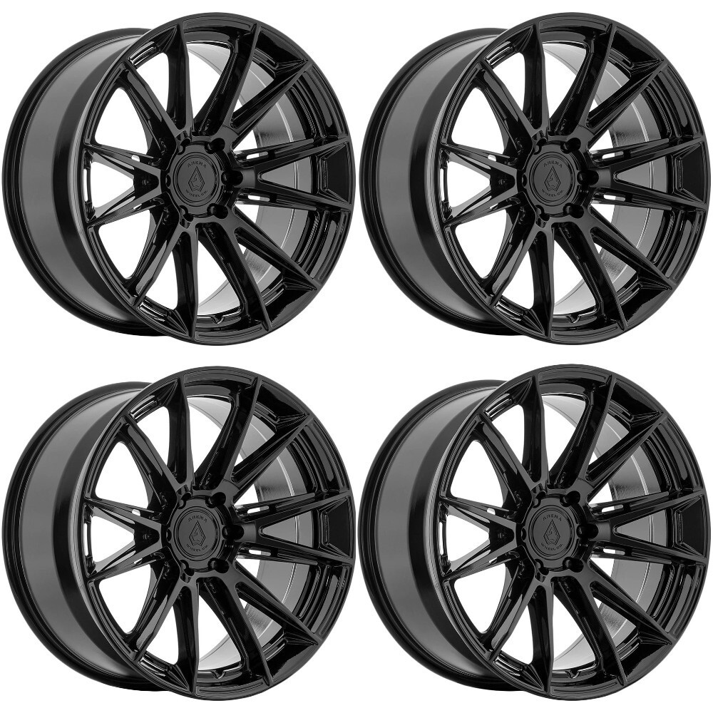 Set 4 24" Arena A138 Lusso 24x10 6x5.5 3mm Gloss Black Rims