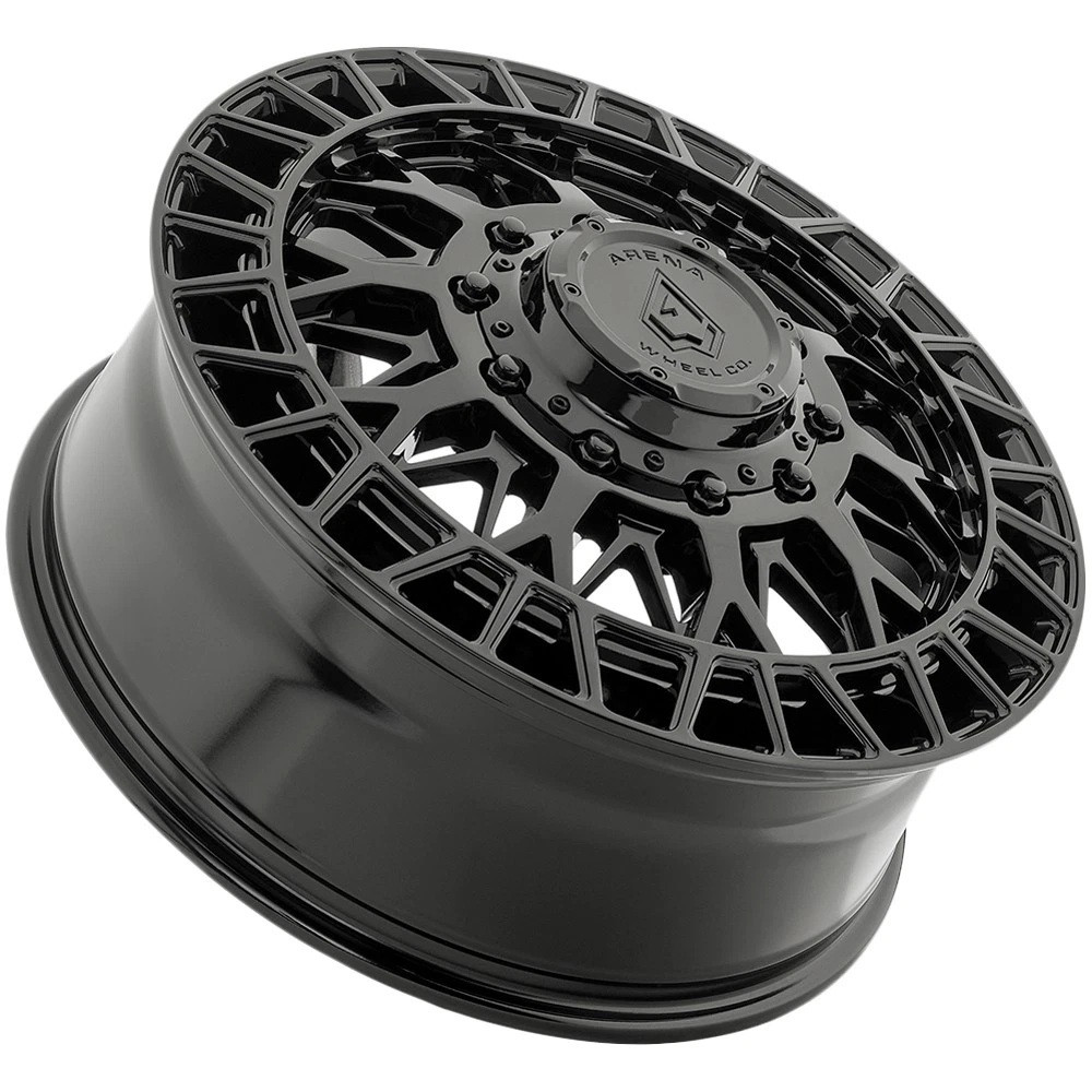 22" Arena A127 Dually Innovator 22x8.25 10x225 105mm Front Wheel Gloss Black Rim Offroad Truck