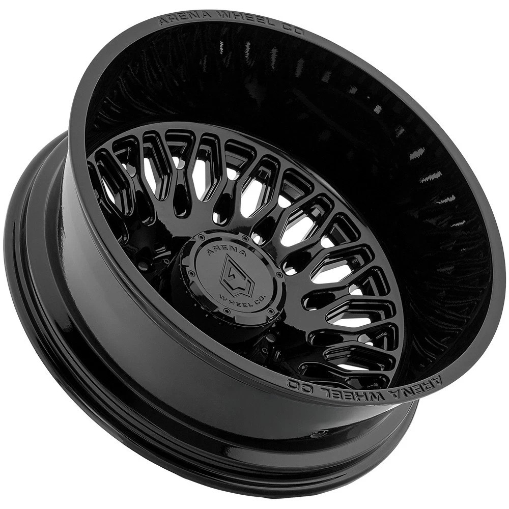 22" Arena A129 Dually Valkyrie 22x8.25 8x200 -220mm Rear Truck Gloss Black Wheel Offroad Rim