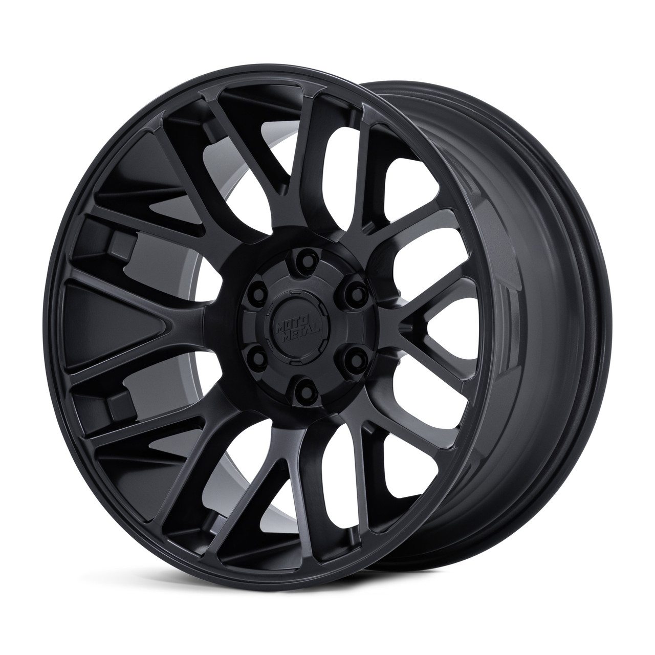 20" Moto Metal MO816 Overlook 20x9 5x4.5 (5x114.3) 5x5 1mm Blackout Offroad Rim Truck Wheel