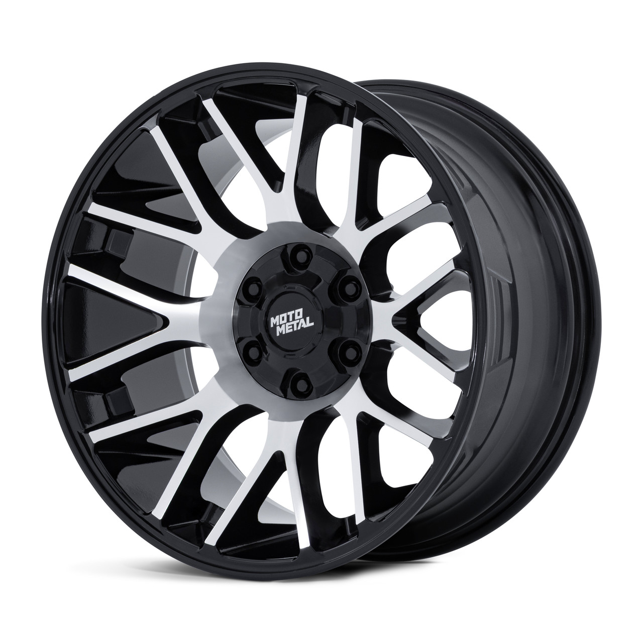 Set 4 20" Moto Metal MO816 Overlook 20x10 8x6.5 -18mm Gloss Black Machined Rims Lifted Offroad Truck Wheels