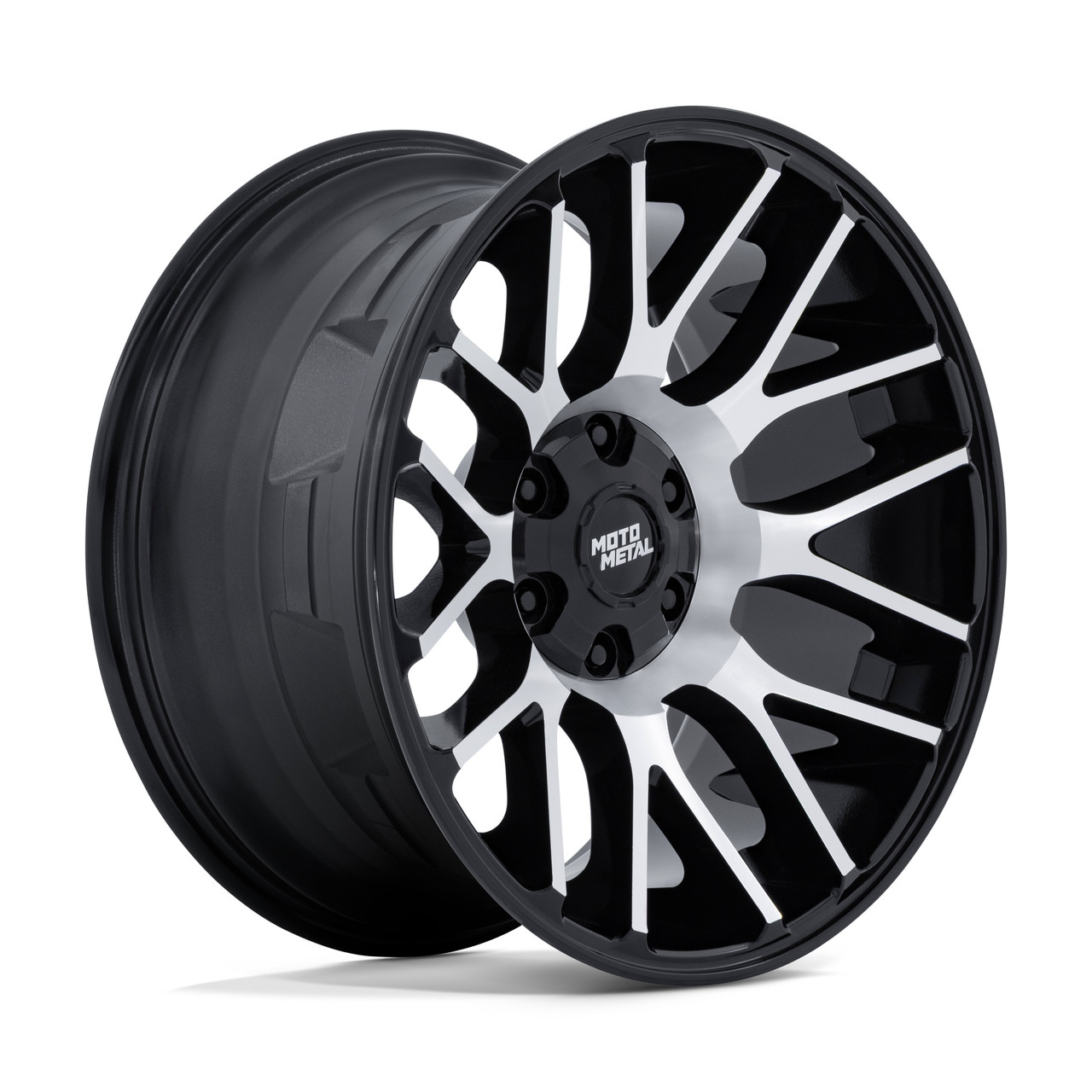 Set 4 20" Moto Metal MO816 Overlook 20x9 6x135 6x5.5 1mm Gloss Black Machined