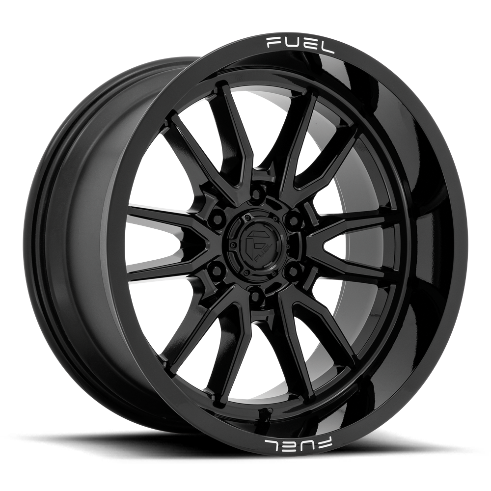 Set 4 20" Fuel D760 Clash 20x10 6x135 Gloss Black Wheels -18mm For Ford Lincoln