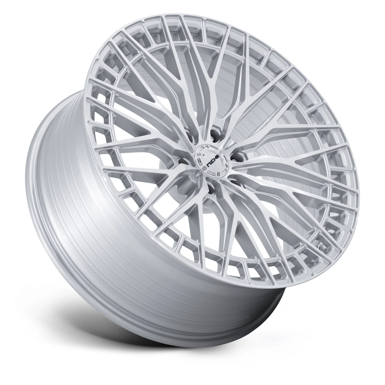 Set 4 24" Niche NC288 Genoa 24x10 6x5.5 0mm Silver Machined Face Truck SUV Rims Wheels