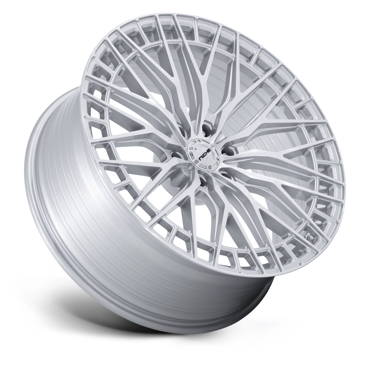 Set 4 24" Niche NC288 Genoa 24x10 6x135 30mm Gloss Silver Machined Face SUV Rims Wheels