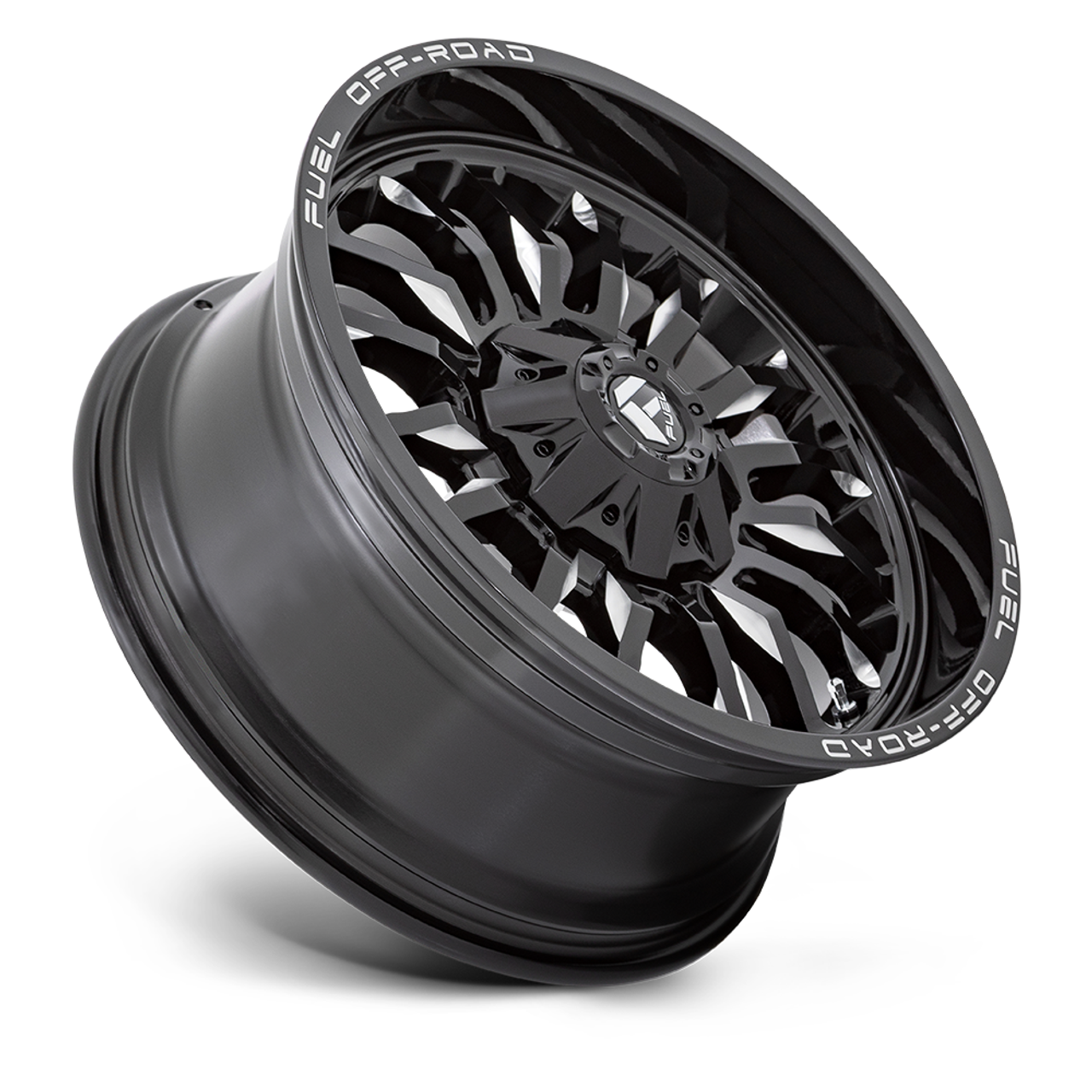 Set 4 20" Fuel D795 Arc 20x10 8x170 Gloss Black Milled Wheels -18mm Lifted Rims