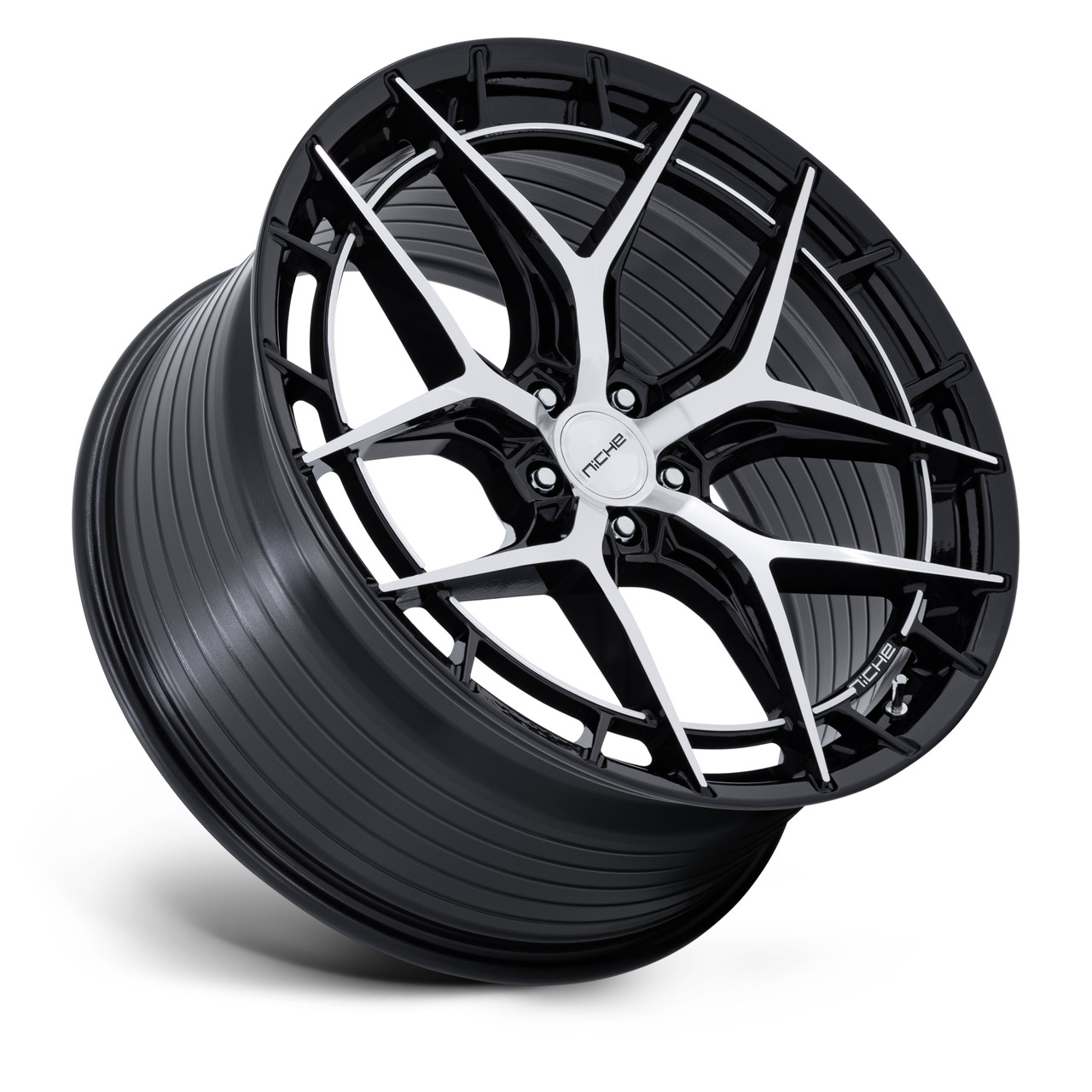 Set 4 20" Niche NC286 Riviera  20x10.5 5x4.5 40mm Gloss Black Machined Face Rims Premium Luxury Car SUV Wheels