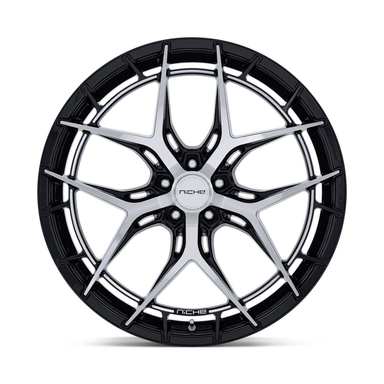 20" Niche NC286 Riviera 20x9 5x120 27mm Gloss Black Machined Face Car SUV Wheel Premium Luxury Rim