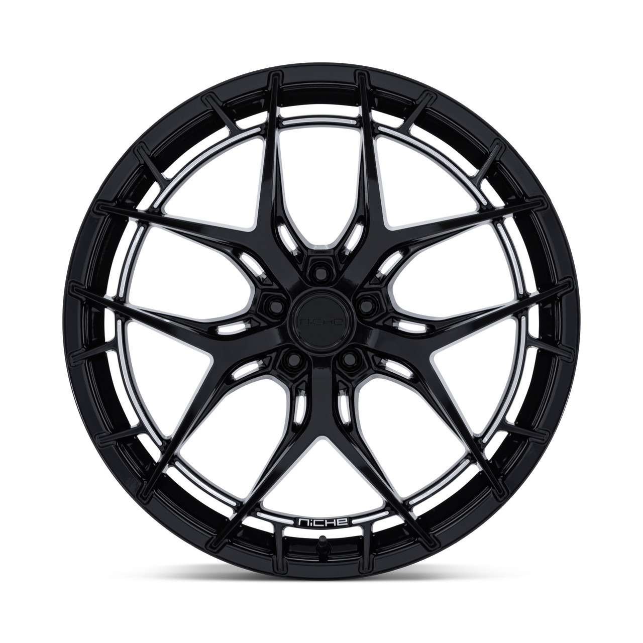 20" Niche NC286 Riviera 20x11 5x115 20mm Gloss Black Wheel Luxury Car SUV Rim