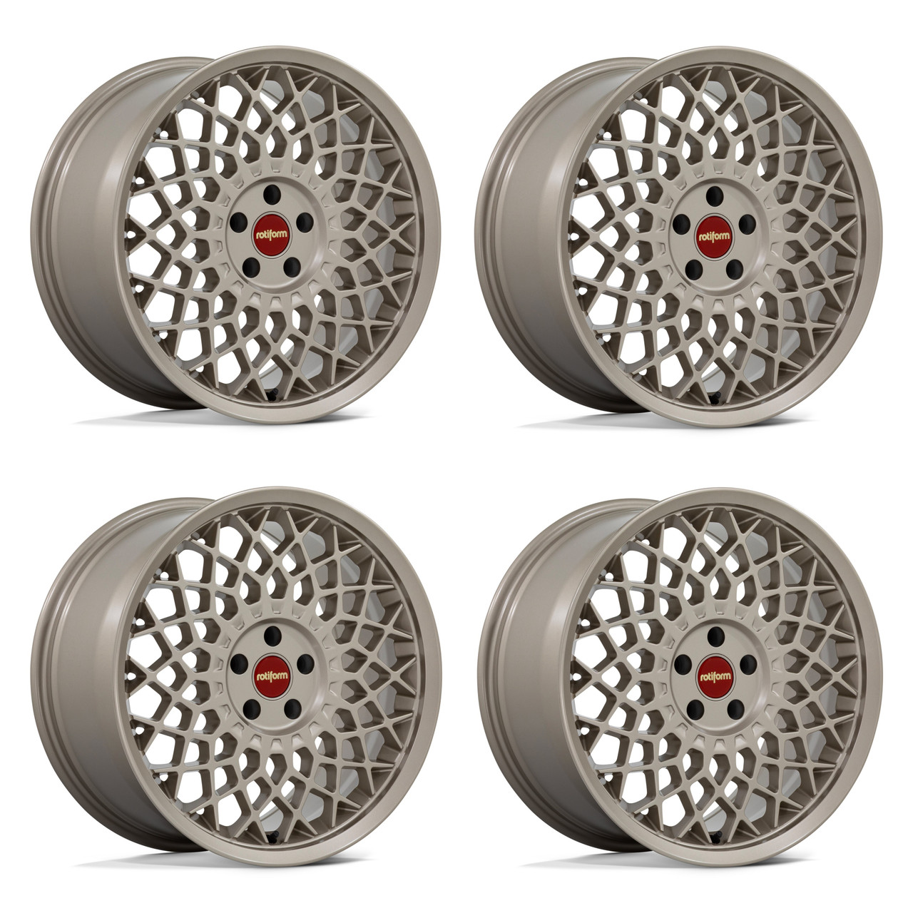 Set 4 19" Rotiform RC212 CJJ 19x9.5 5x112 30mm Matte Gold Wheels Sedan Coupe Rims Luxury Car