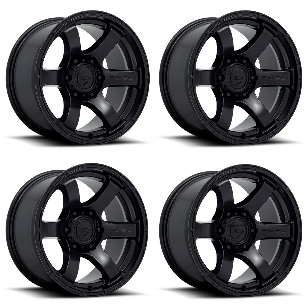 Set 4 Fuel D766 Rush 18x9 6x120 Satin Black Wheels 18" 1mm Rims