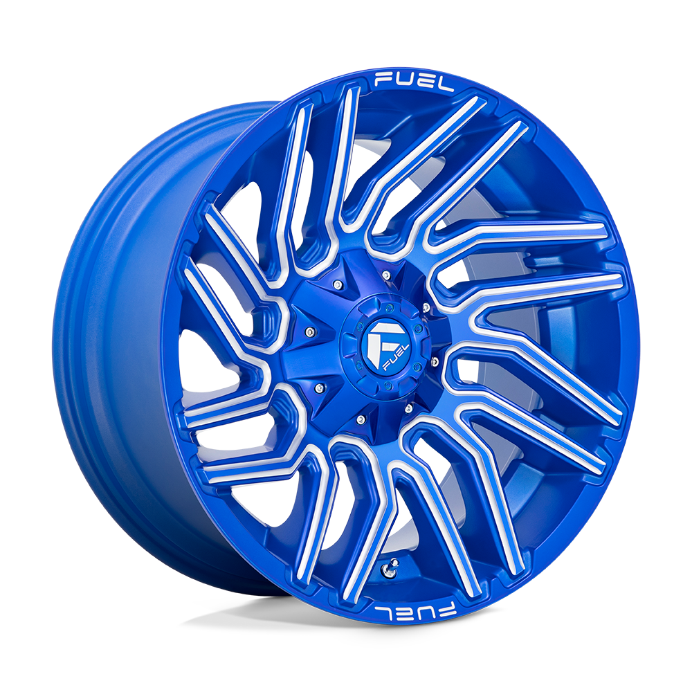 Set 4 Fuel D774 Typhoon 22x10 8x180 Anodized Blue Milled Wheels 22" -18mm