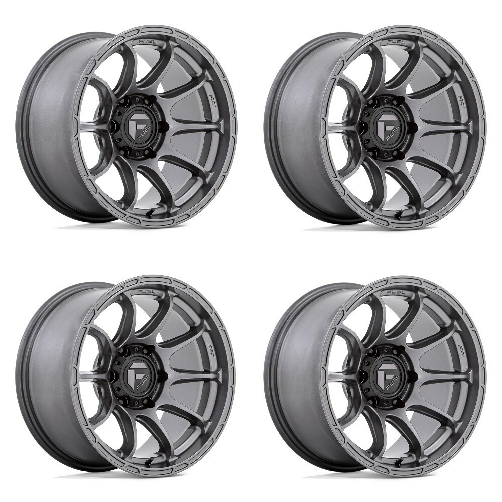 Set 4 Fuel D793 Variant 20x9 6x5.5 Matte Gunmetal Wheels 20" 1mm Rims