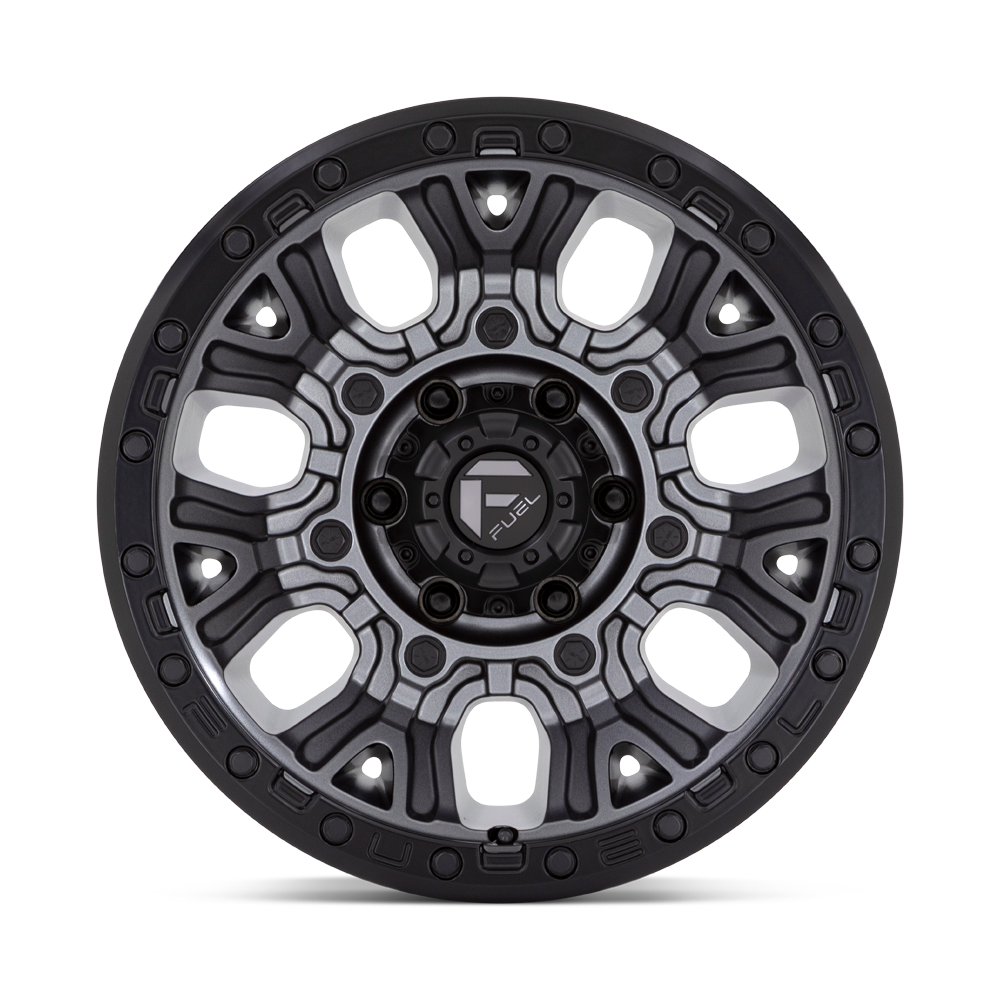 Set 4 Fuel  D825 Traction 20x10 8x170 Matte Gunmetal Black Ring Wheels 20" -18mm