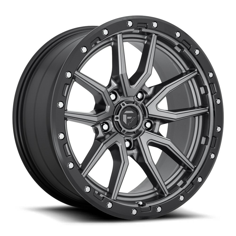 Set 4 Fuel  D680 Rebel 20x9 5x5 Matte Gun Metal Black Bead Ring Wheels 20" 20mm