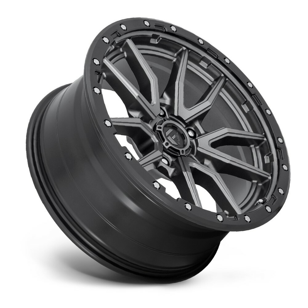 Set 4 Fuel  D680 Rebel 20x9 5x5 Matte Gun Metal Black Bead Ring Wheels 20" 20mm