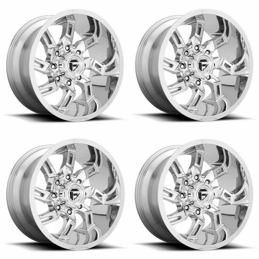 Set 4 Fuel D746 Lockdown 20x9 6x5.5 Chrome Wheels 20" 1mm Rims