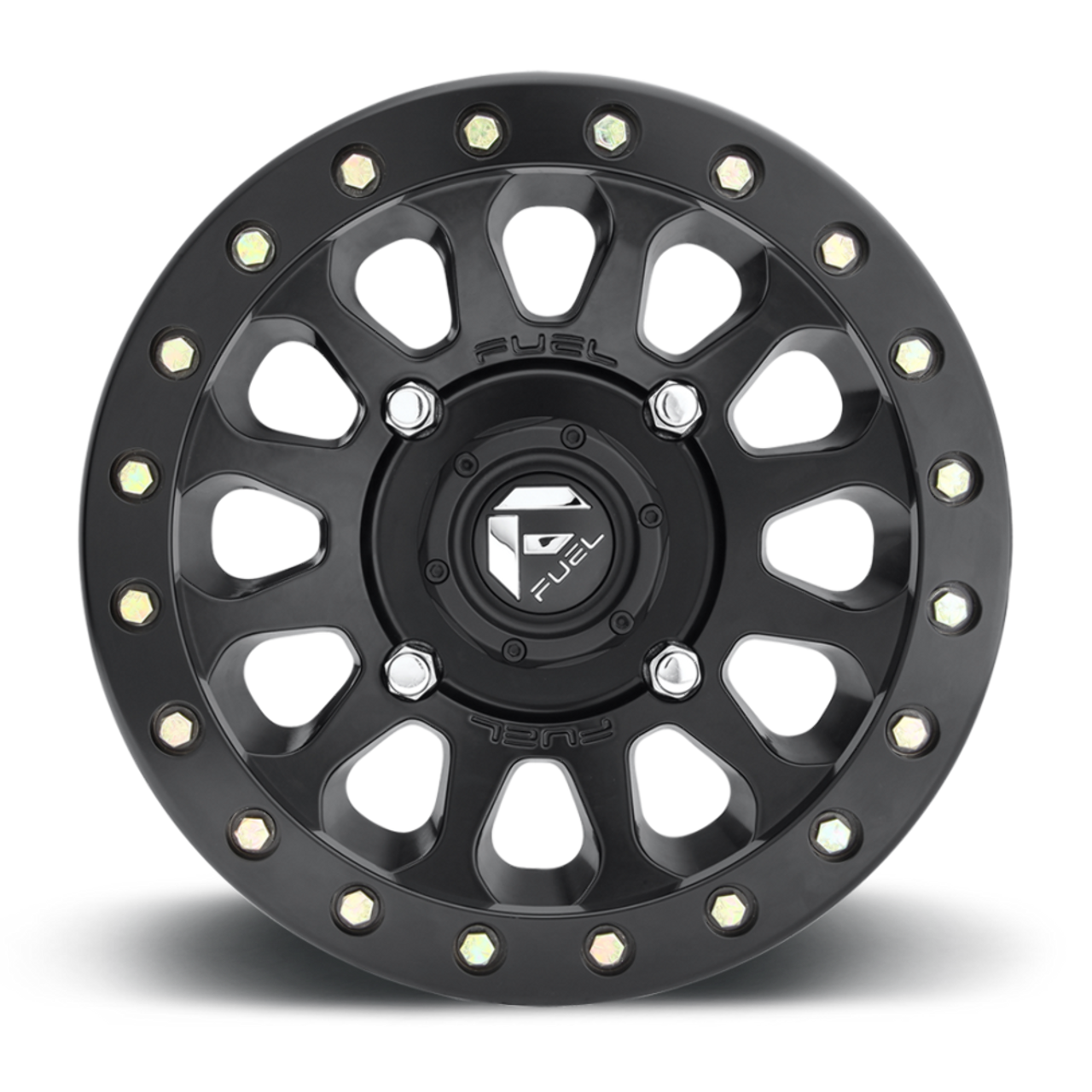 Set 4 Fuel UTV D920 Vector Beadlock 15x7 4x137 Matte Black Wheels 15" 38mm Rims