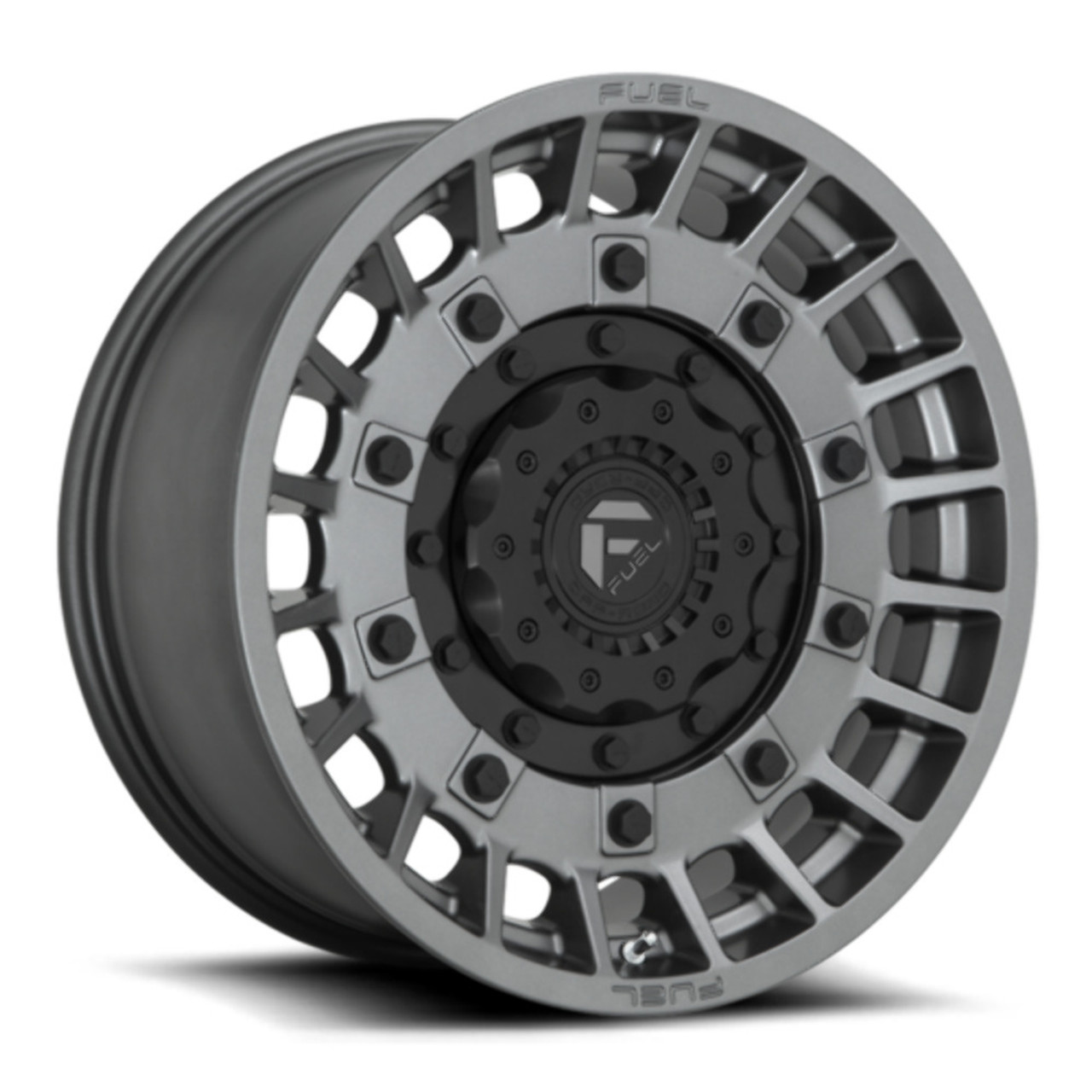 Set 4 Fuel  D726 Militia 17x9 5x4.5 5x5 Anthracite And Black Wheels 17" -12mm