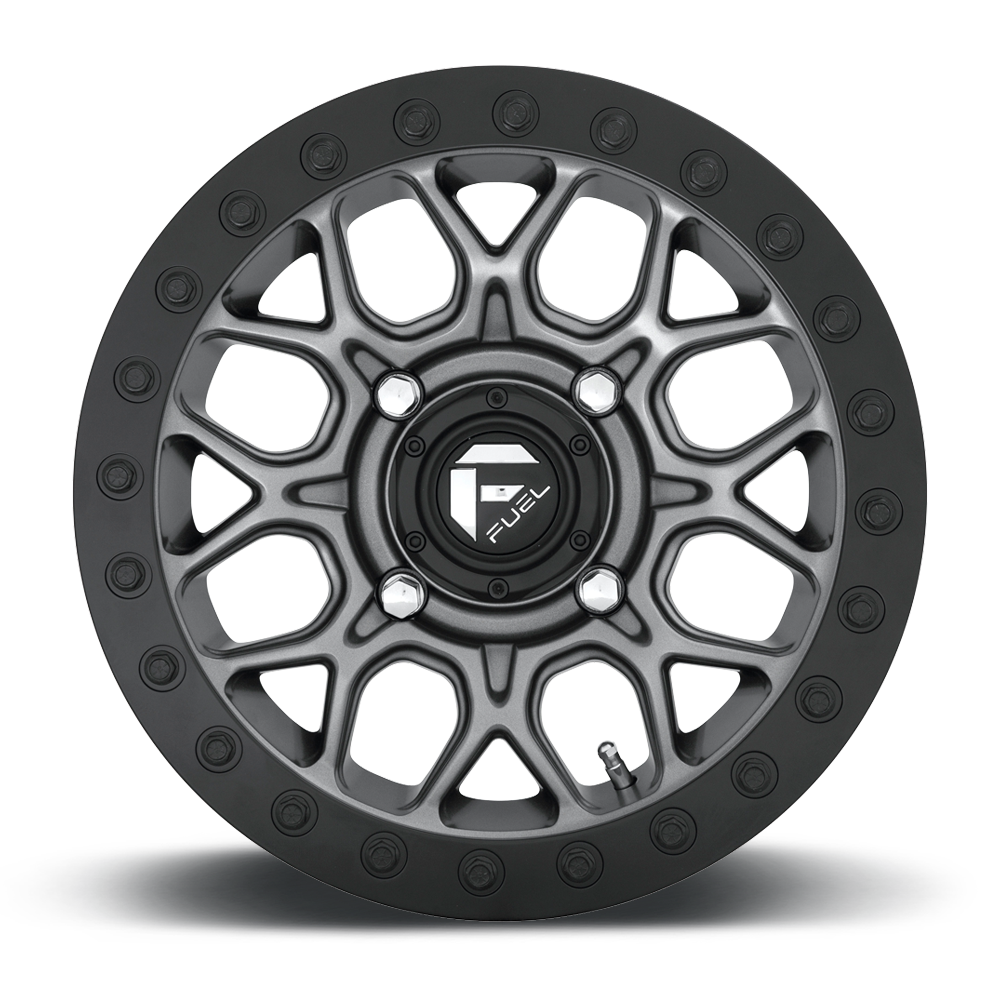 Set 4 Fuel UTV D919 Tech Beadlock 15x10 4x137 Gunmetal Black Wheels 15" 0mm Rims
