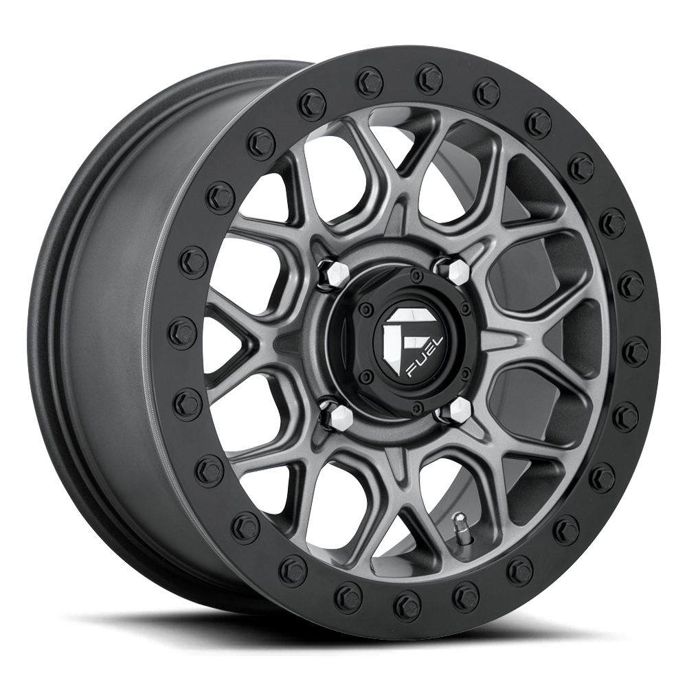 Set 4 Fuel UTV D919 Tech Beadlock 15x10 4x137 Gunmetal Black Wheels 15" 0mm Rims