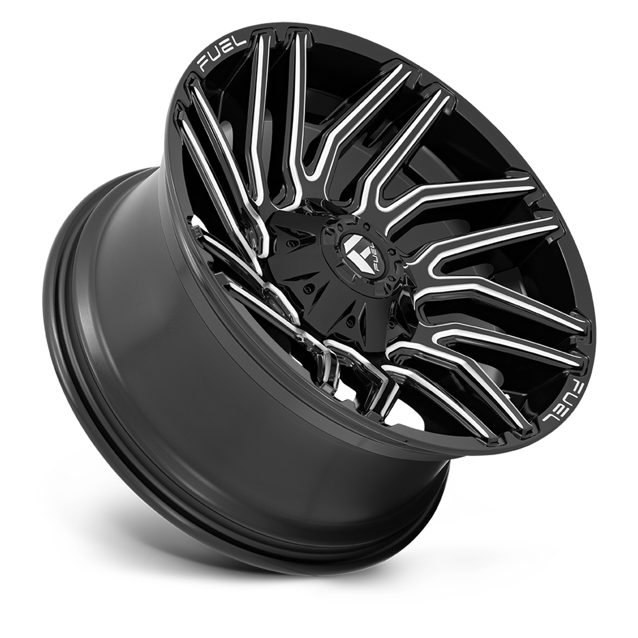 Set 4 Fuel D773 Typhoon 22x10 5x4.5 5x5 Gloss Black Milled Wheels 22" -18mm