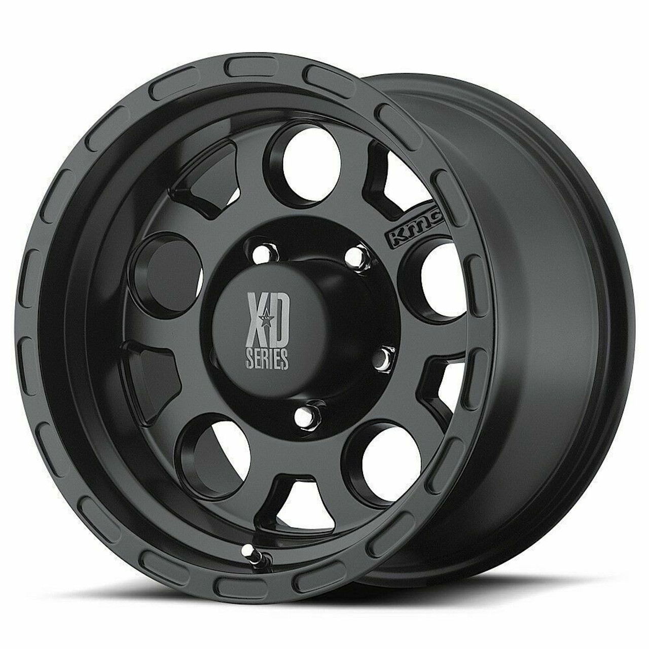 Set 4 KMC KM522 Enduro 15x7 5x4.5 Matte Black Wheels 15" -6mm Rims