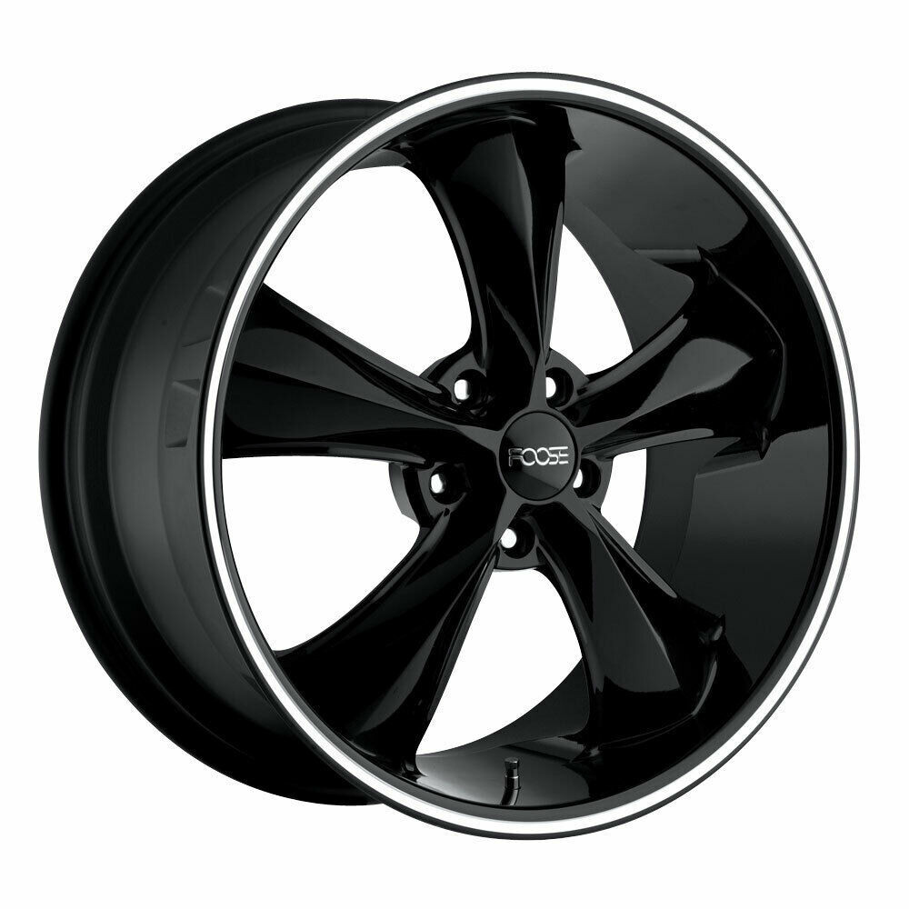 Set 4 20" Foose F104 Legend 20x8.5 5x4.5 Gloss Black Milled Wheels 32mm Rims