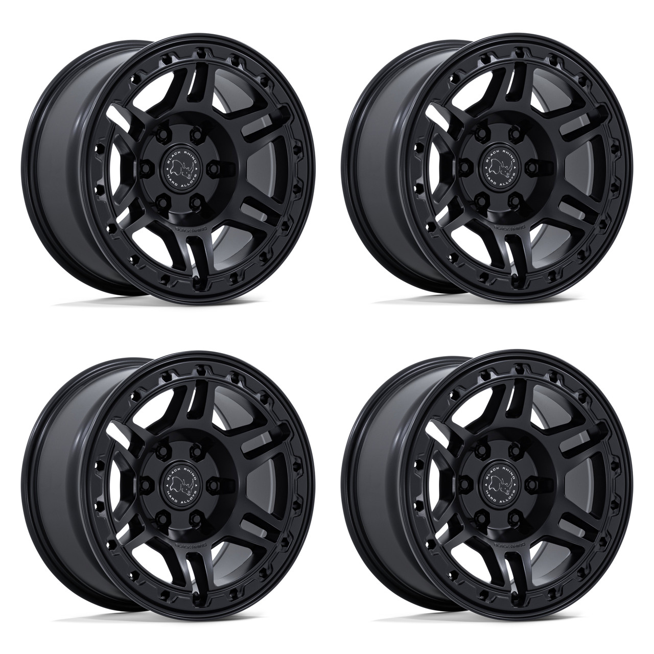 Set 4 20" Black Rhino BR039 Vanguard 20x9 5x130 15mm Silver Machined Face Wheels Offroad Rims