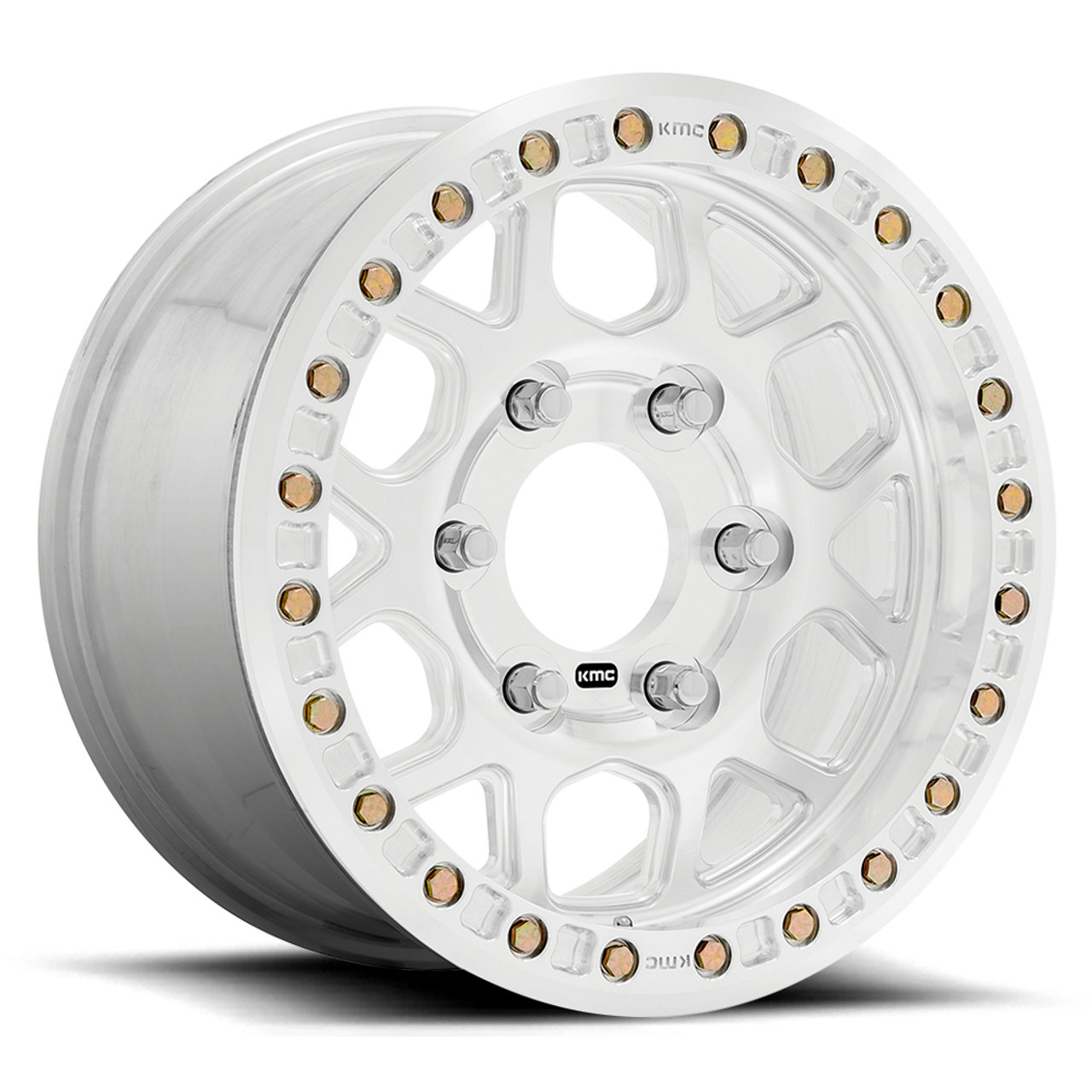 Set 4 KMC KM444 Mesa Forged Beadlock 17x9 6x6.5 Raw Machined Wheels 17" -12mm