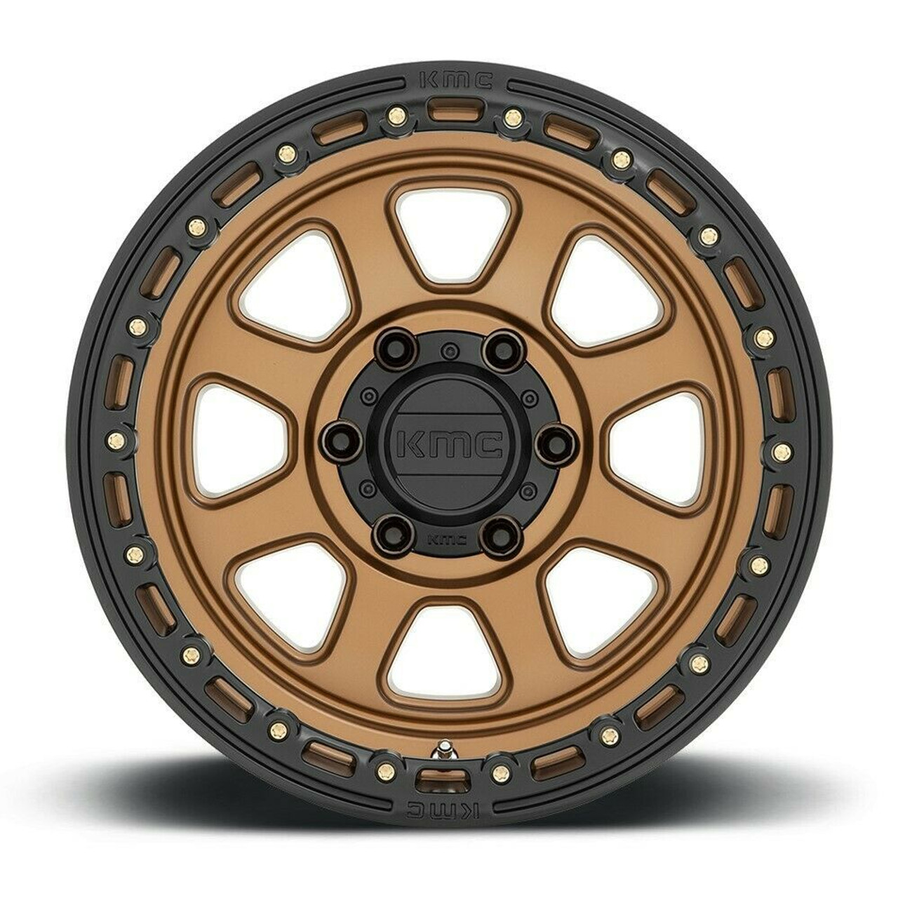 Set 4 KMC KM548 Chase 20x9 8x180 Matte Bronze With Black Lip Wheels 20" 0mm Rims