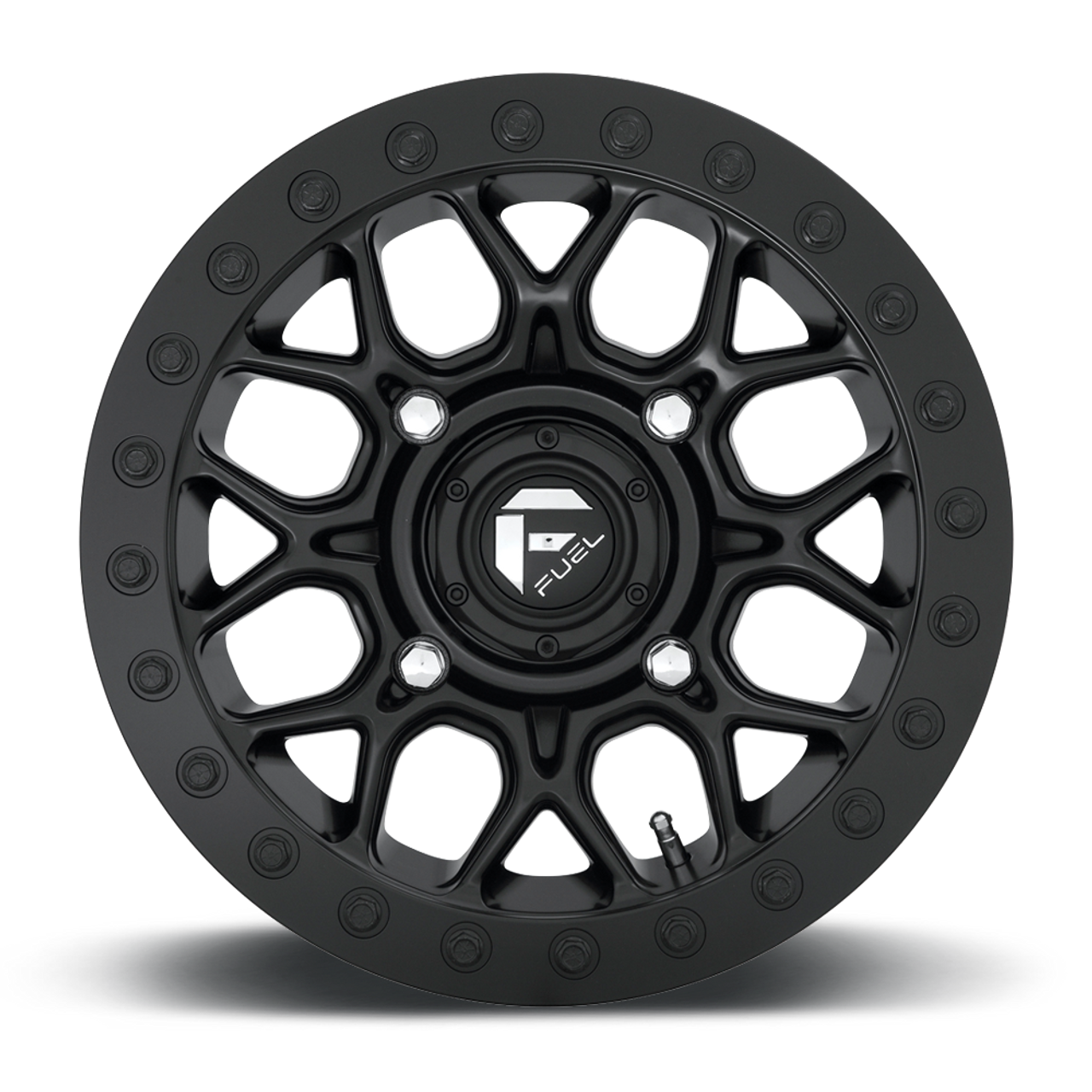 Set 4 Fuel UTV D916 Tech Beadlock 15x7 4x137 Matte Black Wheels 15" 38mm Rims